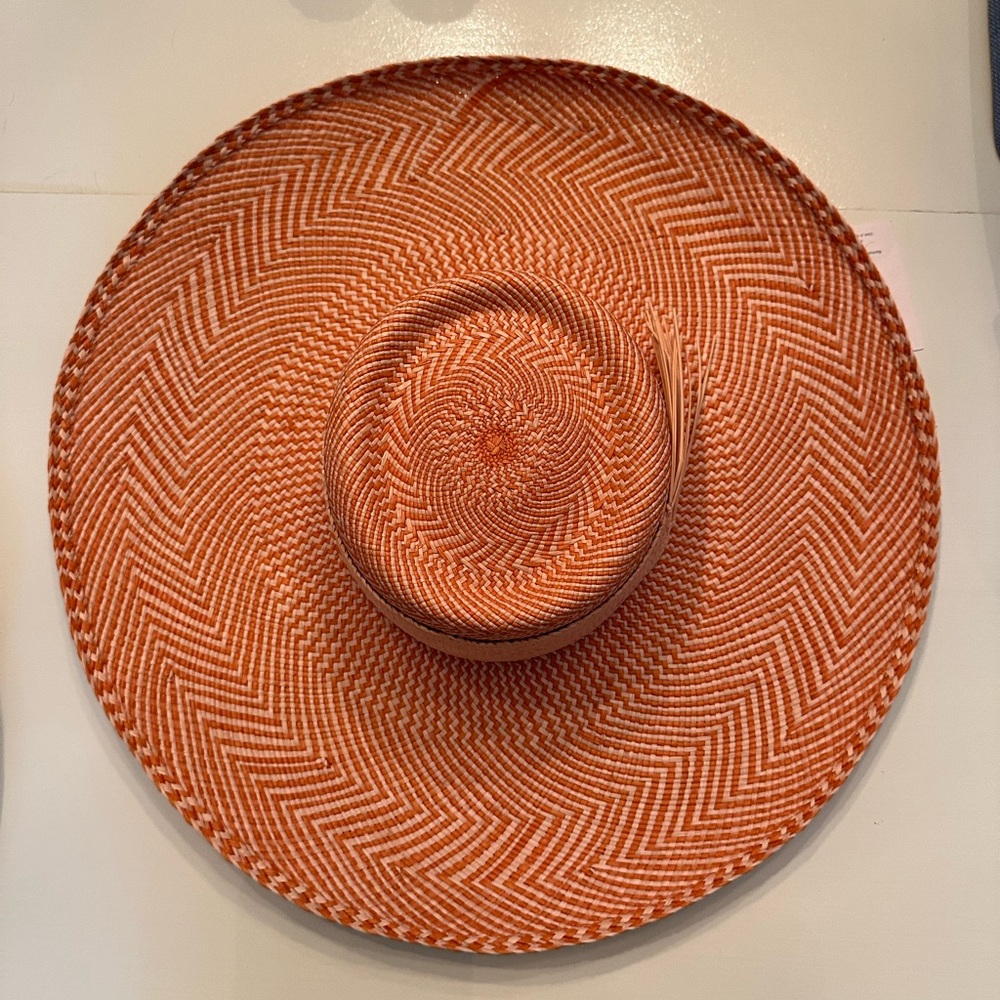 Orange Artesano Glam Sun Hat
